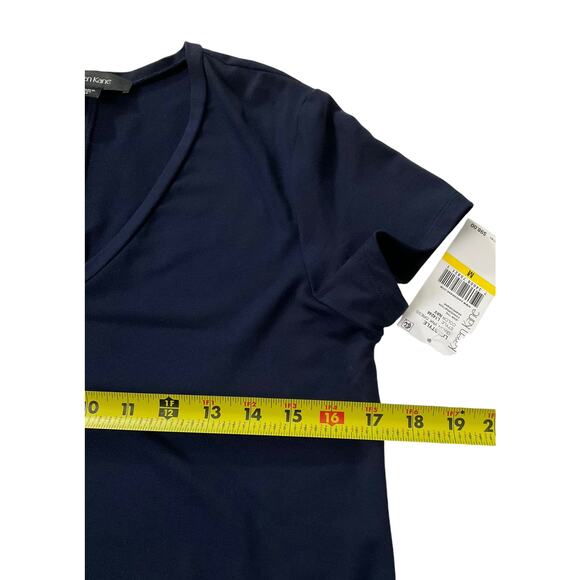 21-1 Karen Kane Navy Blue Fit & Flare Dress MSRP $98 Women Size Medium NWT - Picture 5 of 6